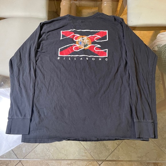 Billabong Premium Tee Florida Long Sleeve T Shirt Mens Large Graphic - Picture 1 of 5